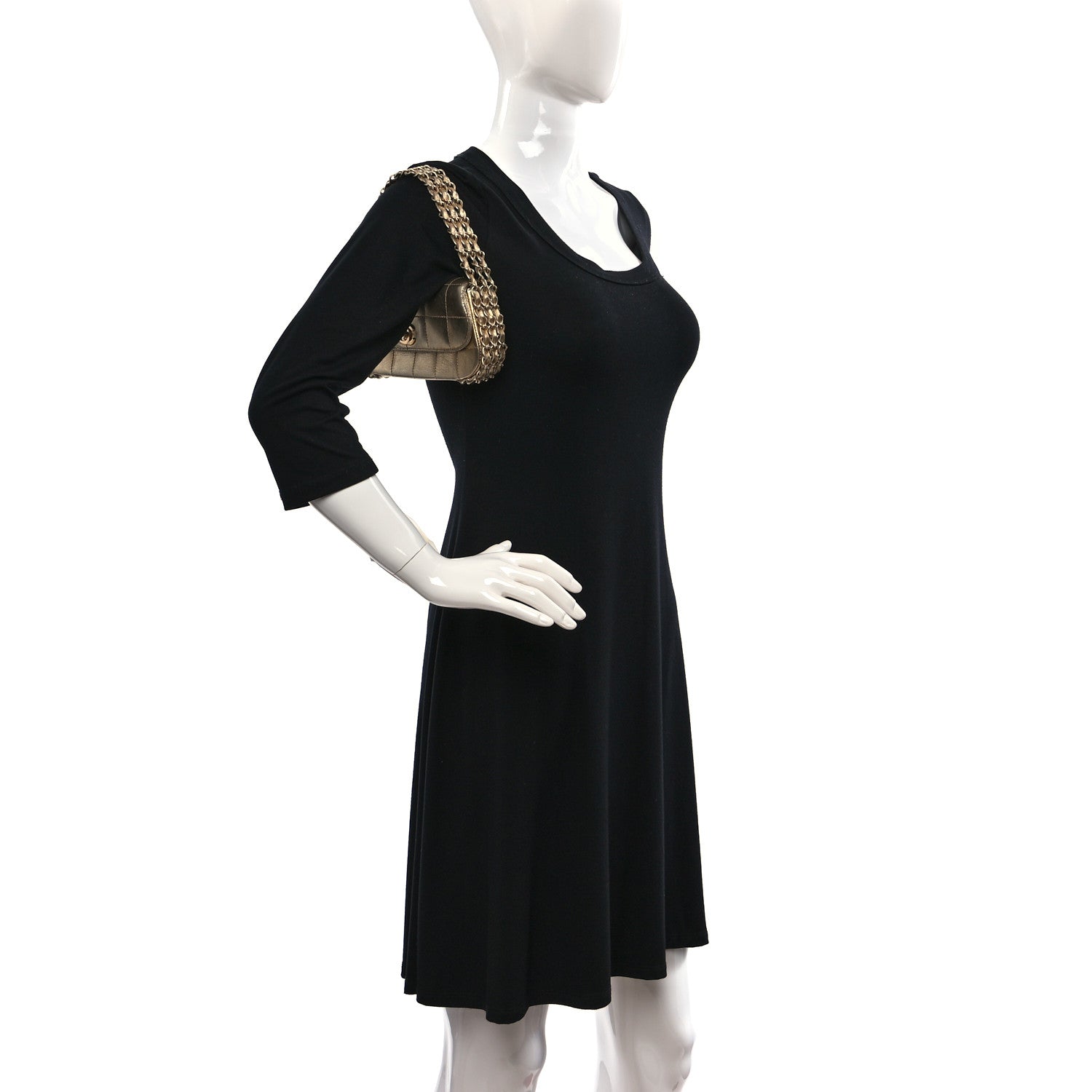 Chanel Metallic Lambskin Quilted Chocolate Bar 3 Chain Flap Gold 2 of 12