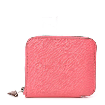 Hermes Epsom Silk'In Compact Wallet Rose Azalee 1 of 9
