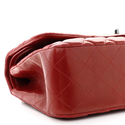 Chanel Lambskin Quilted Jumbo Double Flap Red 9 of 13