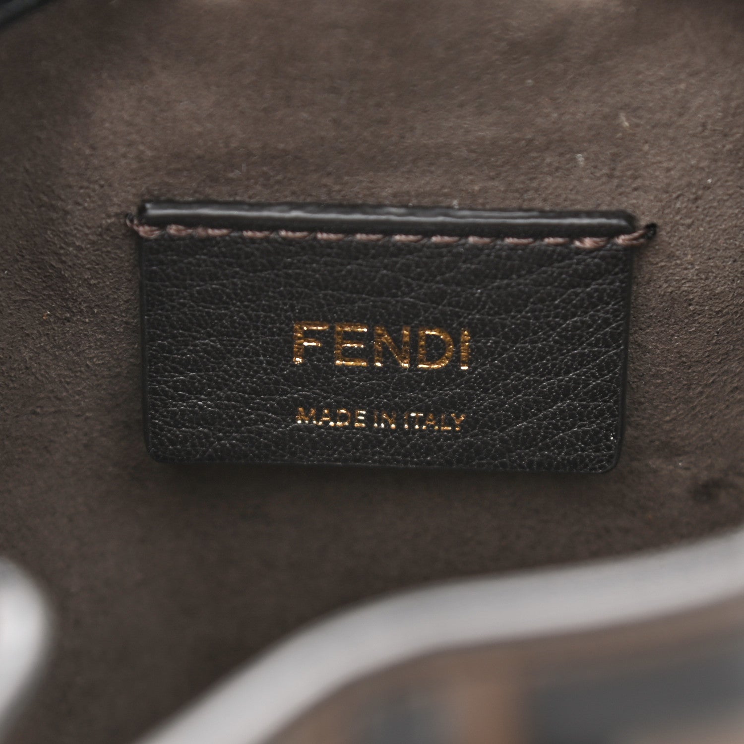 Fendi Vitello Liberty F is Fendi Bi-Color FF 1974 Embossed Mini Mon Tresor Bucket Bag Maya Black 6 of 12