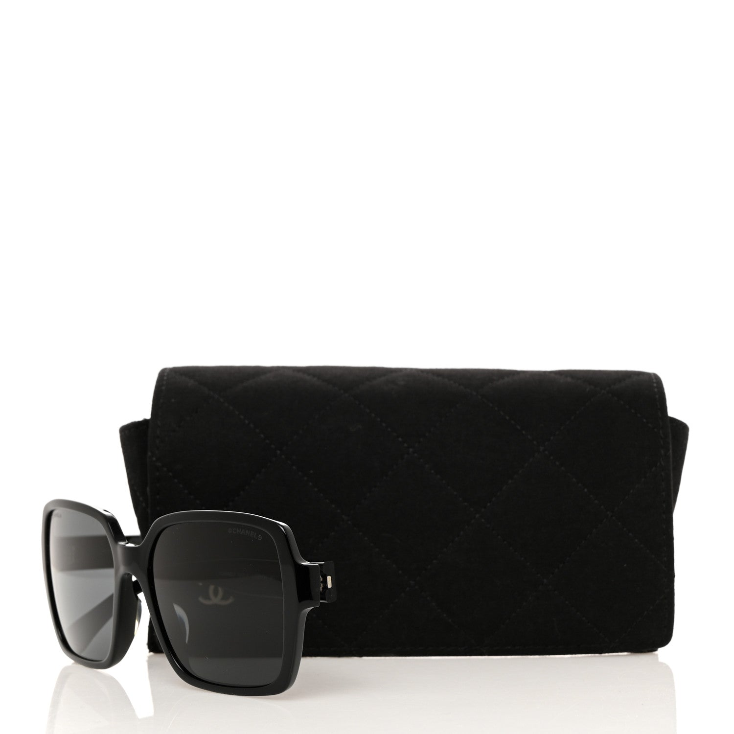 Chanel Acetate Polarized Square Sunglasses 5408-A Black 8 of 8