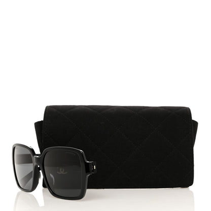 Chanel Acetate Polarized Square Sunglasses 5408-A Black 8 of 8