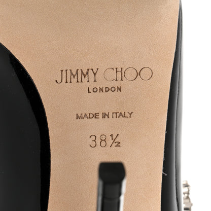 Jimmy Choo Patent Crystal Bing 100 Pumps 38.5 Black 7 of 8