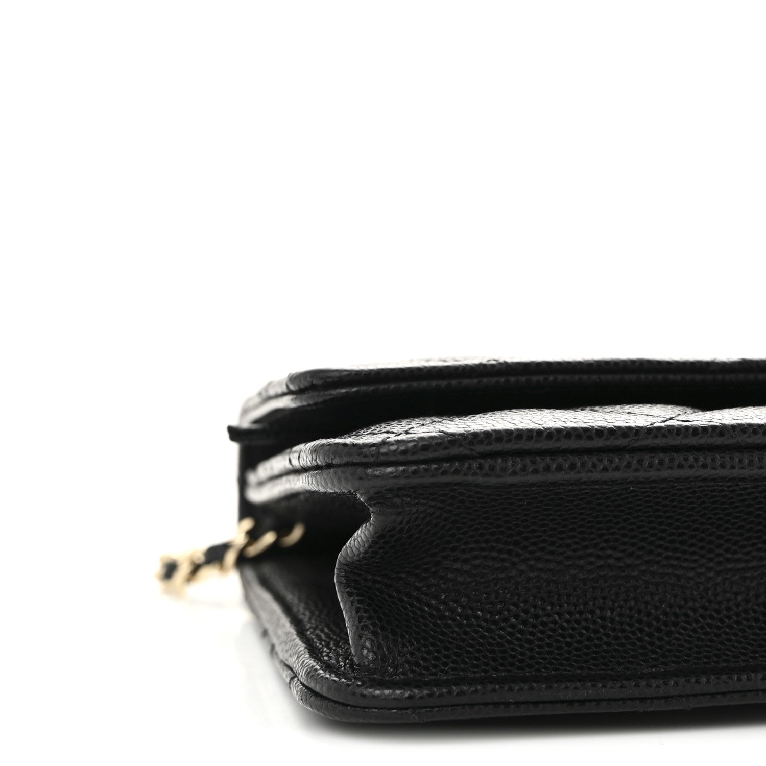 Chanel Caviar Quilted Crystal CC Wallet On Chain WOC Black 10 of 11