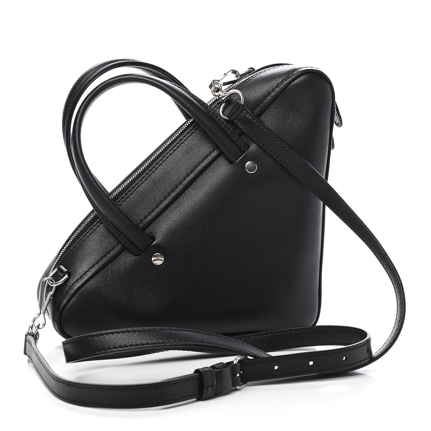 Calfskin XS Triangle Duffle Black