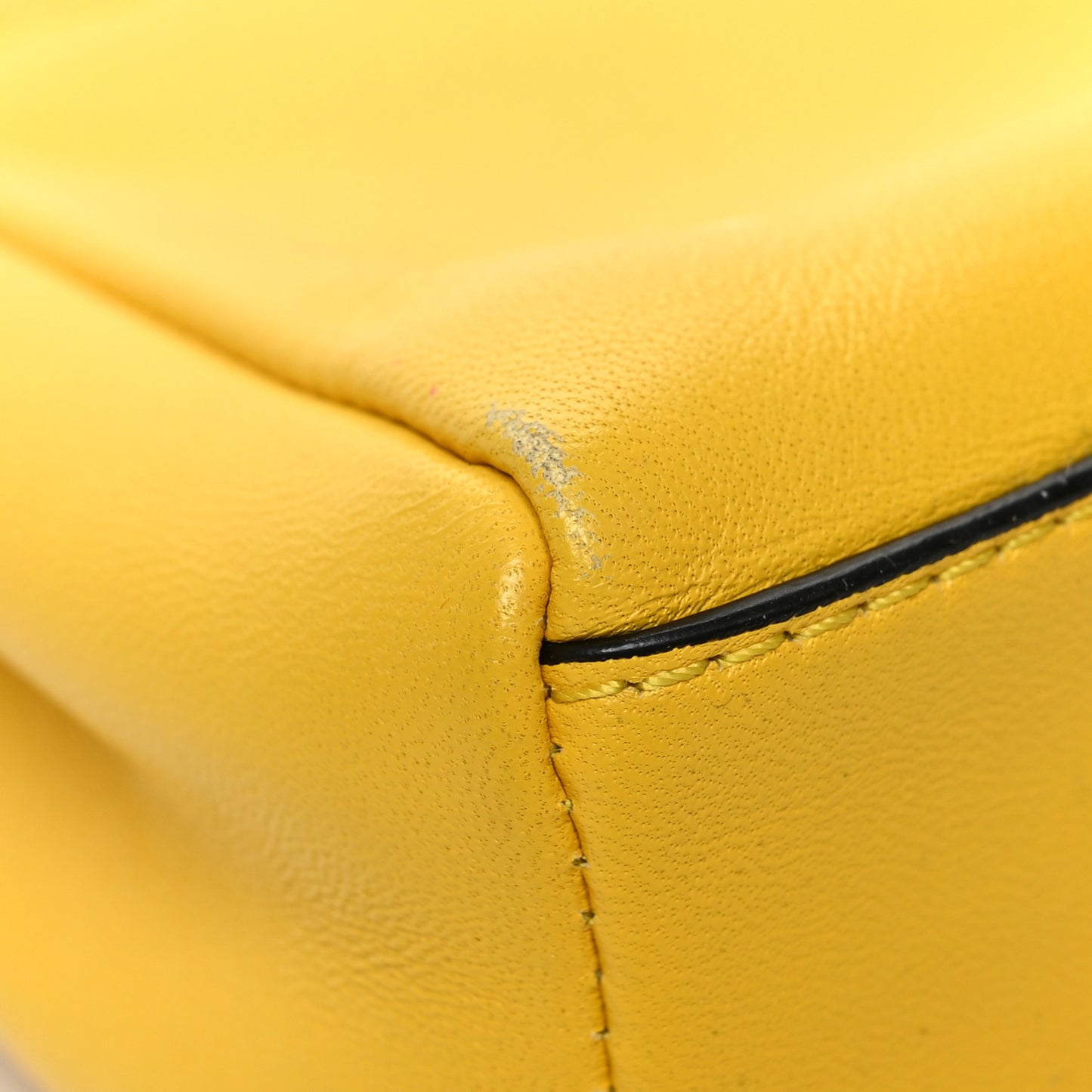 Shiny Nappa Micro Peekaboo Iconic Satchel Sunflower