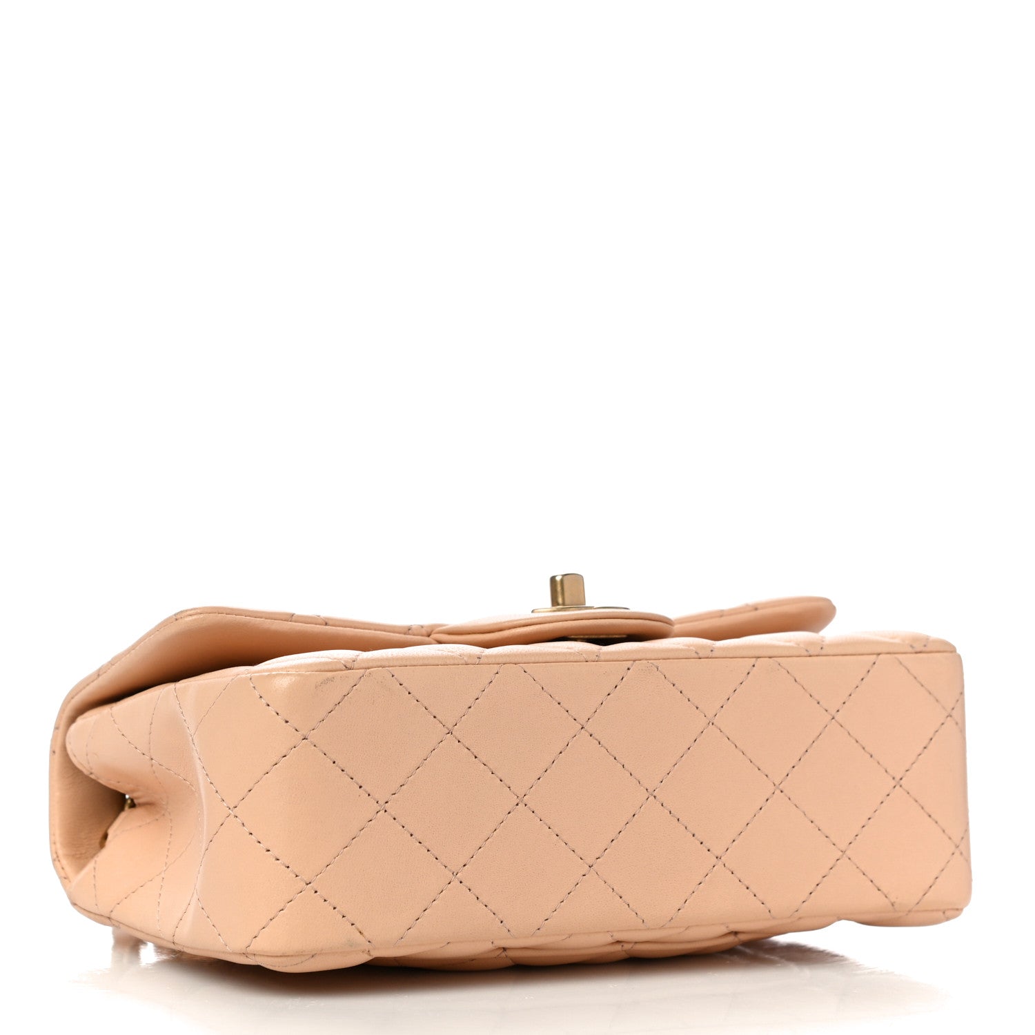 Chanel Lambskin Quilted Mini Rectangular Flap Beige 4 of 14