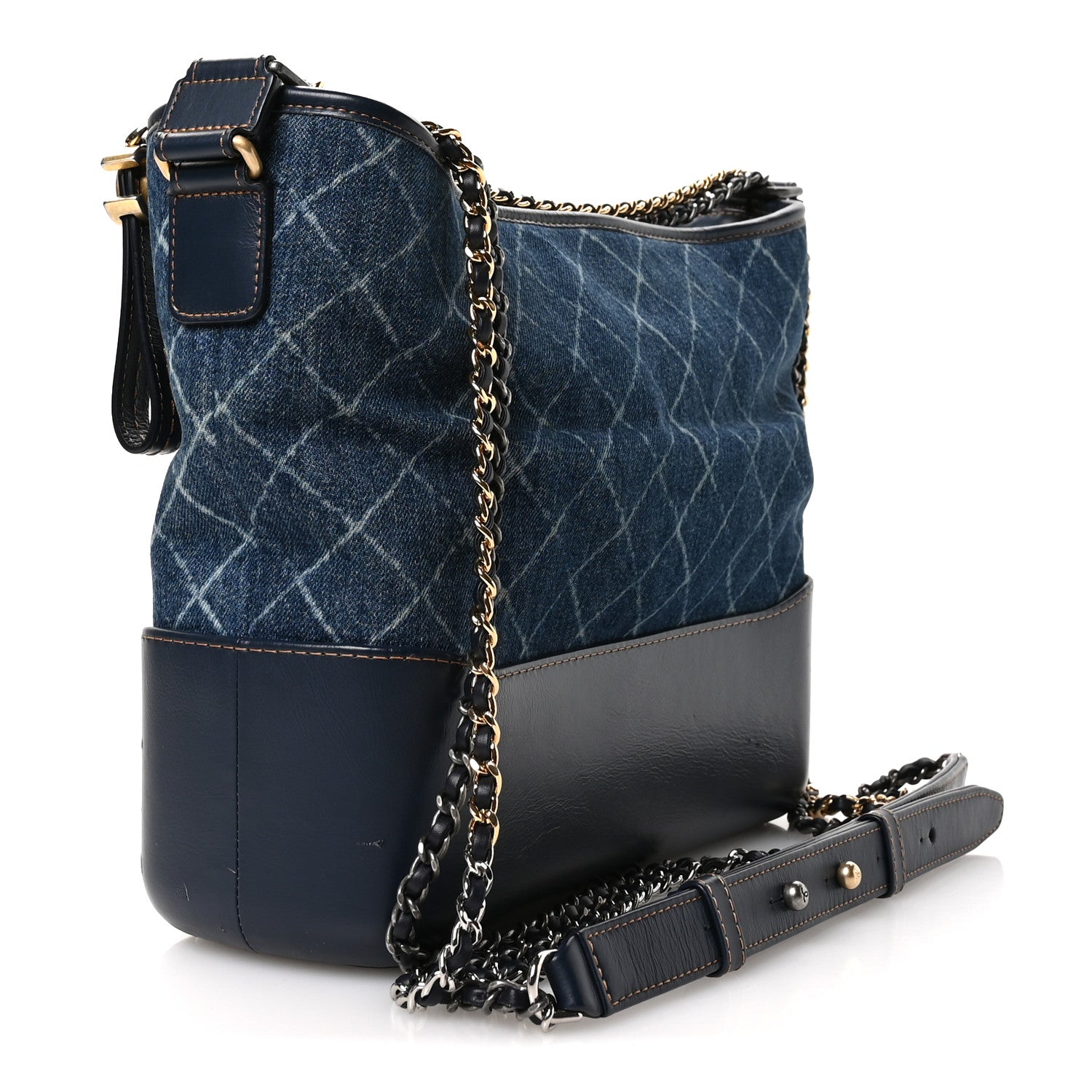 Chanel Denim Calfskin Medium Gabrielle Hobo Blue 3 of 11