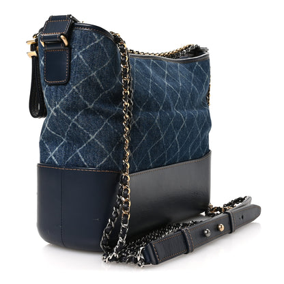 Chanel Denim Calfskin Medium Gabrielle Hobo Blue 3 of 11
