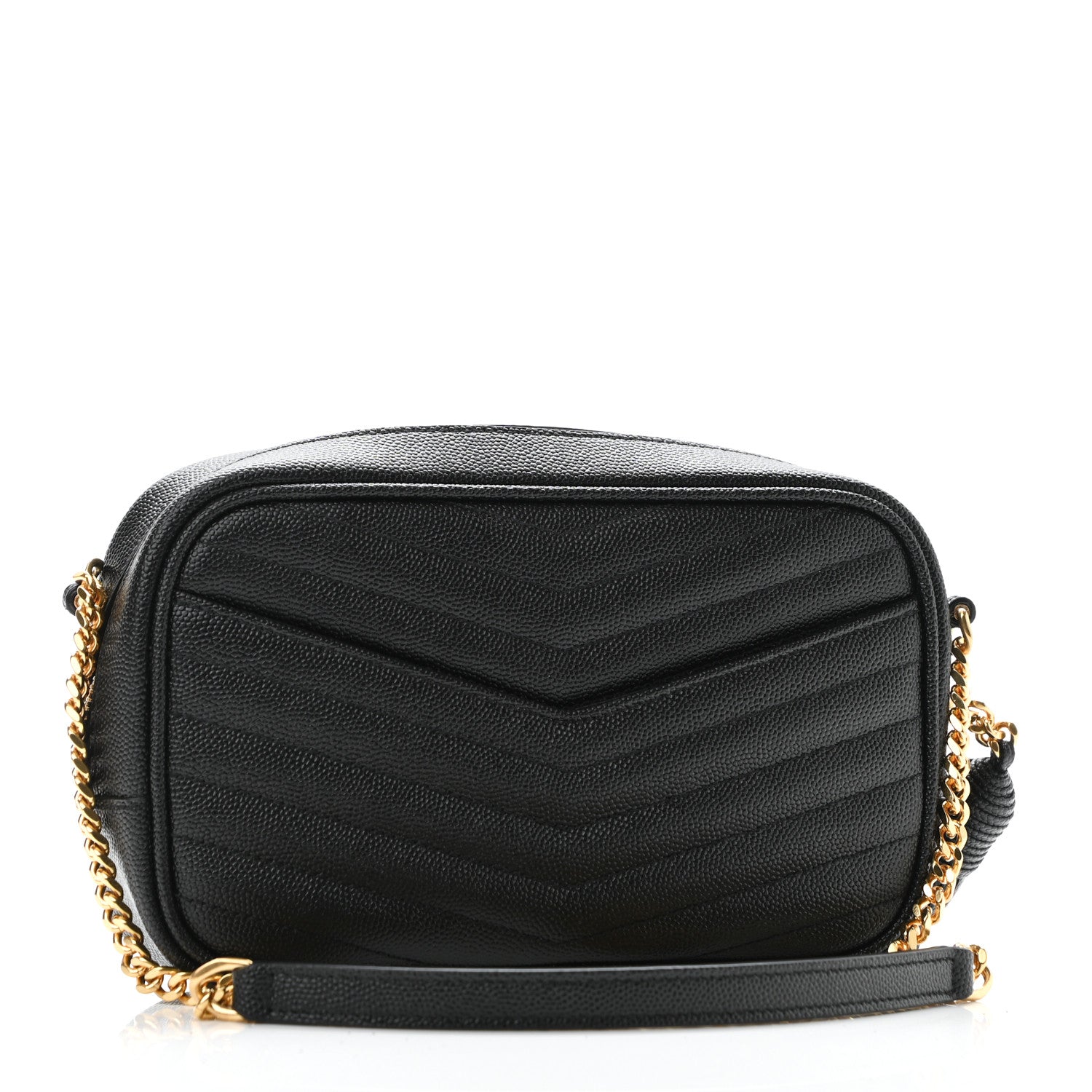 Saint Laurent Grain De Poudre Matelasse Monogram Mini Lou Camera Bag Black 3 of 10