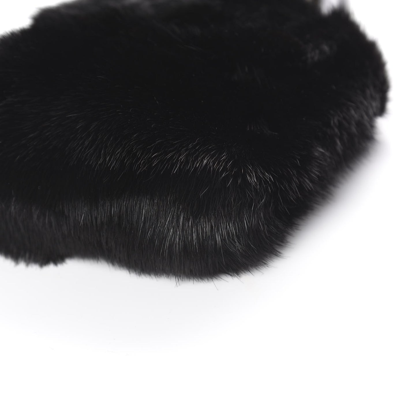 Mink Fur Bracelet Bag Black