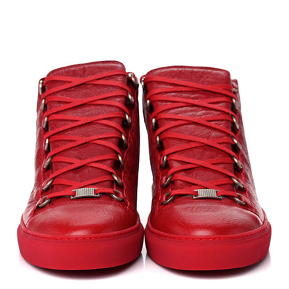 Balenciaga Agneau Arena Opaque Mens High Top Sneakers 45 Rouge Grenade 2 of 11