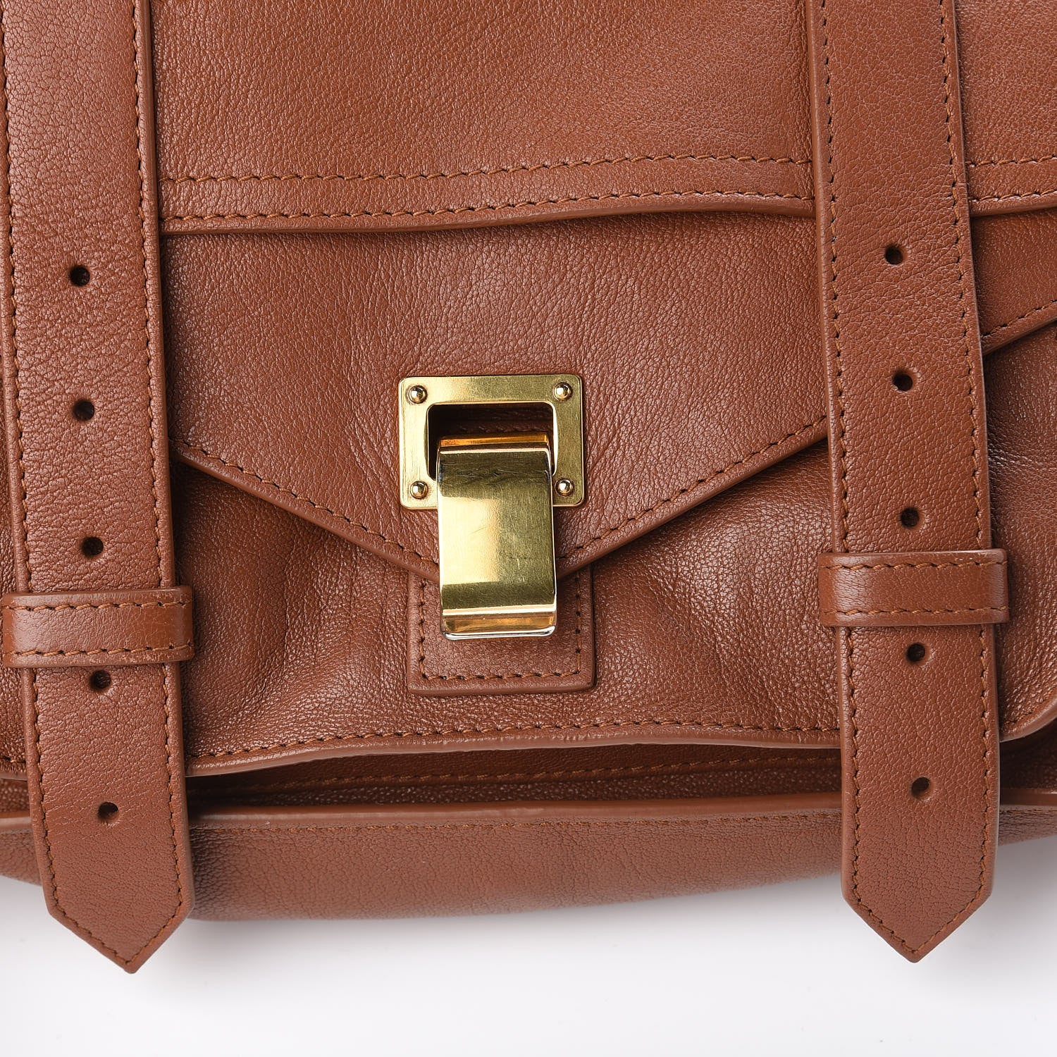 Proenza Schouler Lambskin Tiny PS1 Satchel Saddle 10 of 12