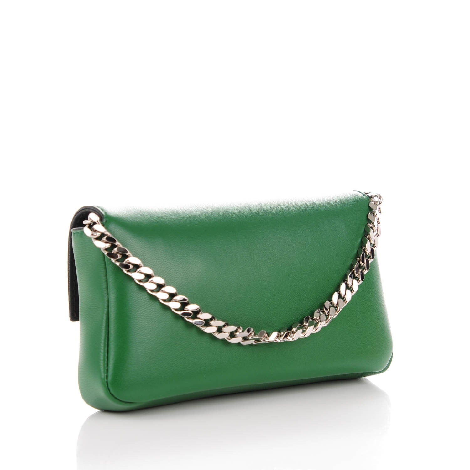 Fendi Nappa Micro Baguette Verde 3 of 8