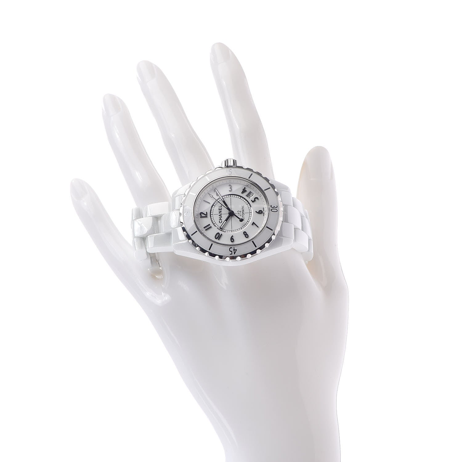 Chanel Stainless Steel Ceramic 38mm J12 Automatic Watch White 2 of 6