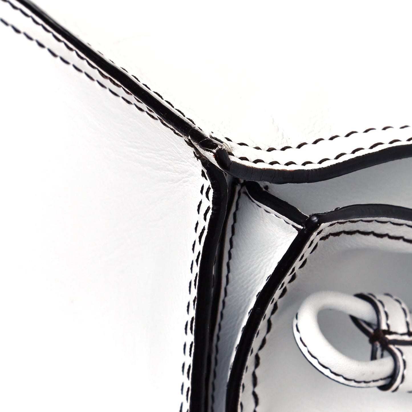 Calfskin Medium Shopping Tote White