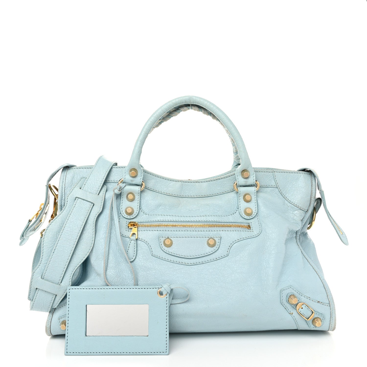 Balenciaga Agneau Giant 12 Gold Hardware City Bleu Dragee 3 of 13