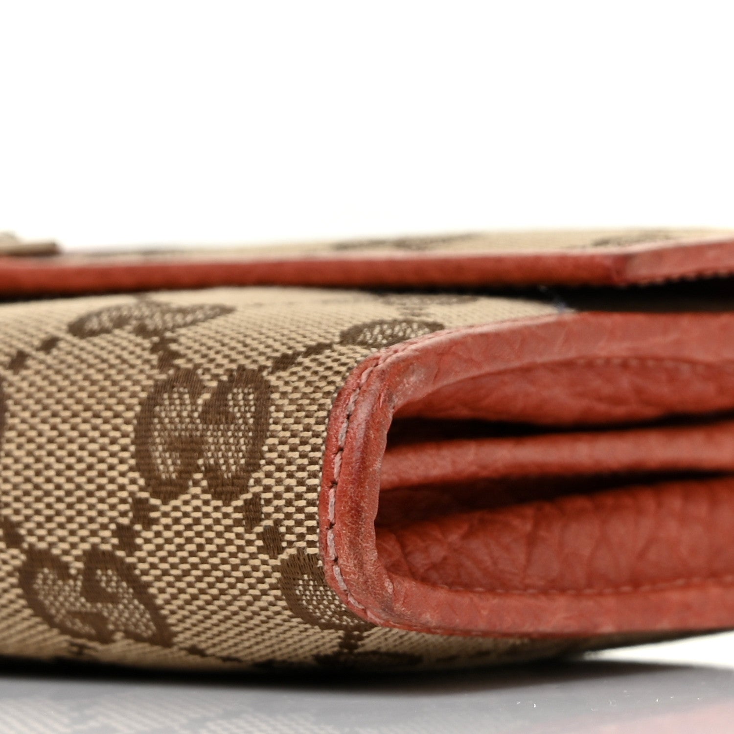 Gucci Monogram Continental Flap Wallet Coral 7 of 10