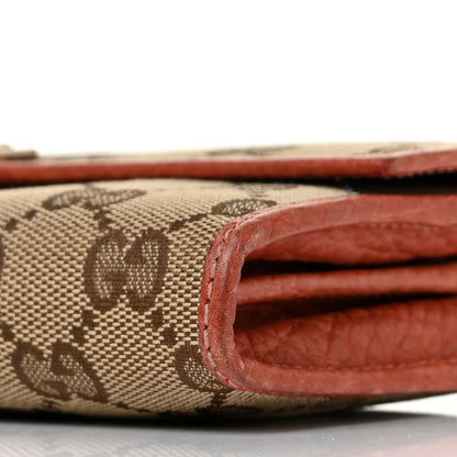 Gucci Monogram Continental Flap Wallet Coral 7 of 10