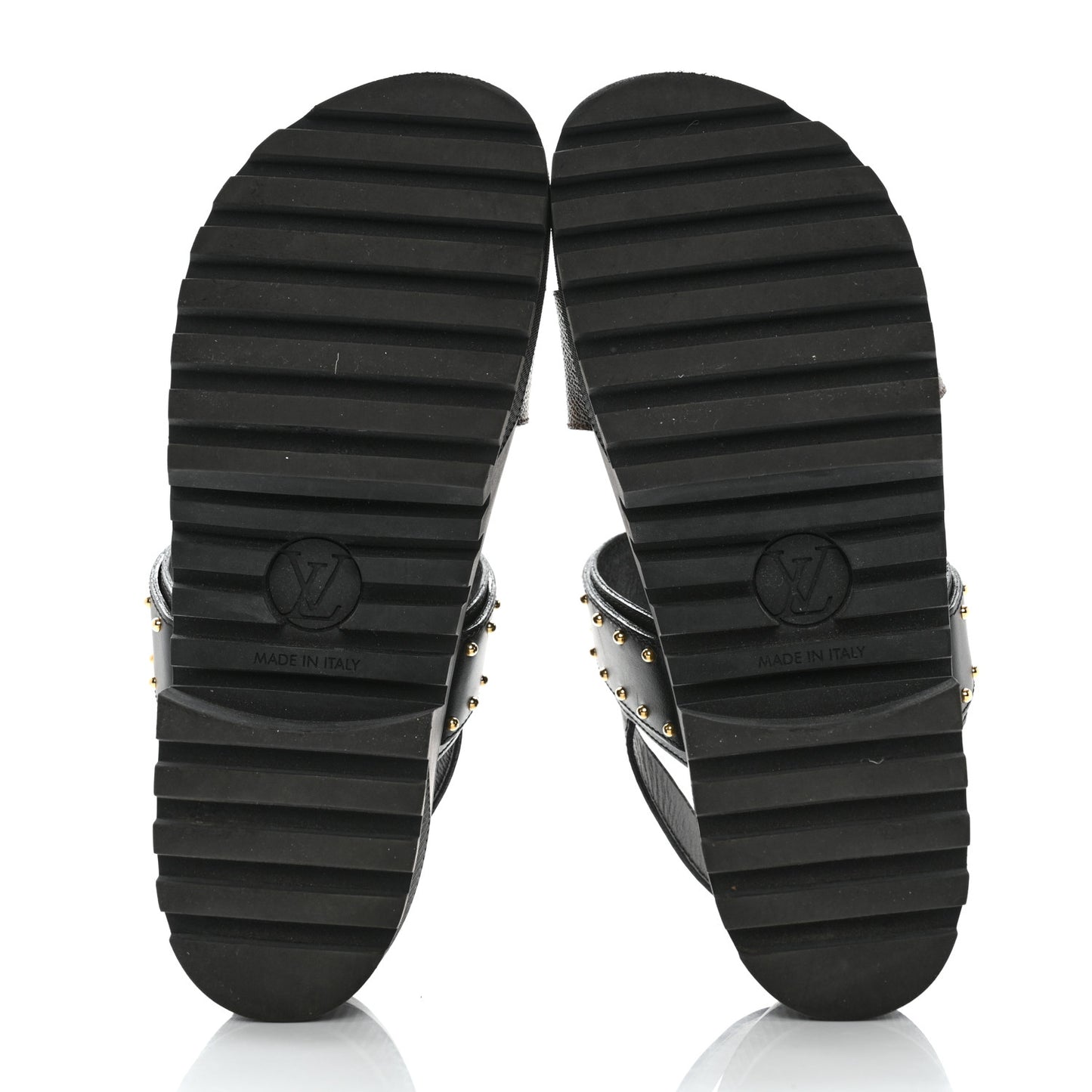 Calfskin Monogram Laureate Platform Sandals 37 Black