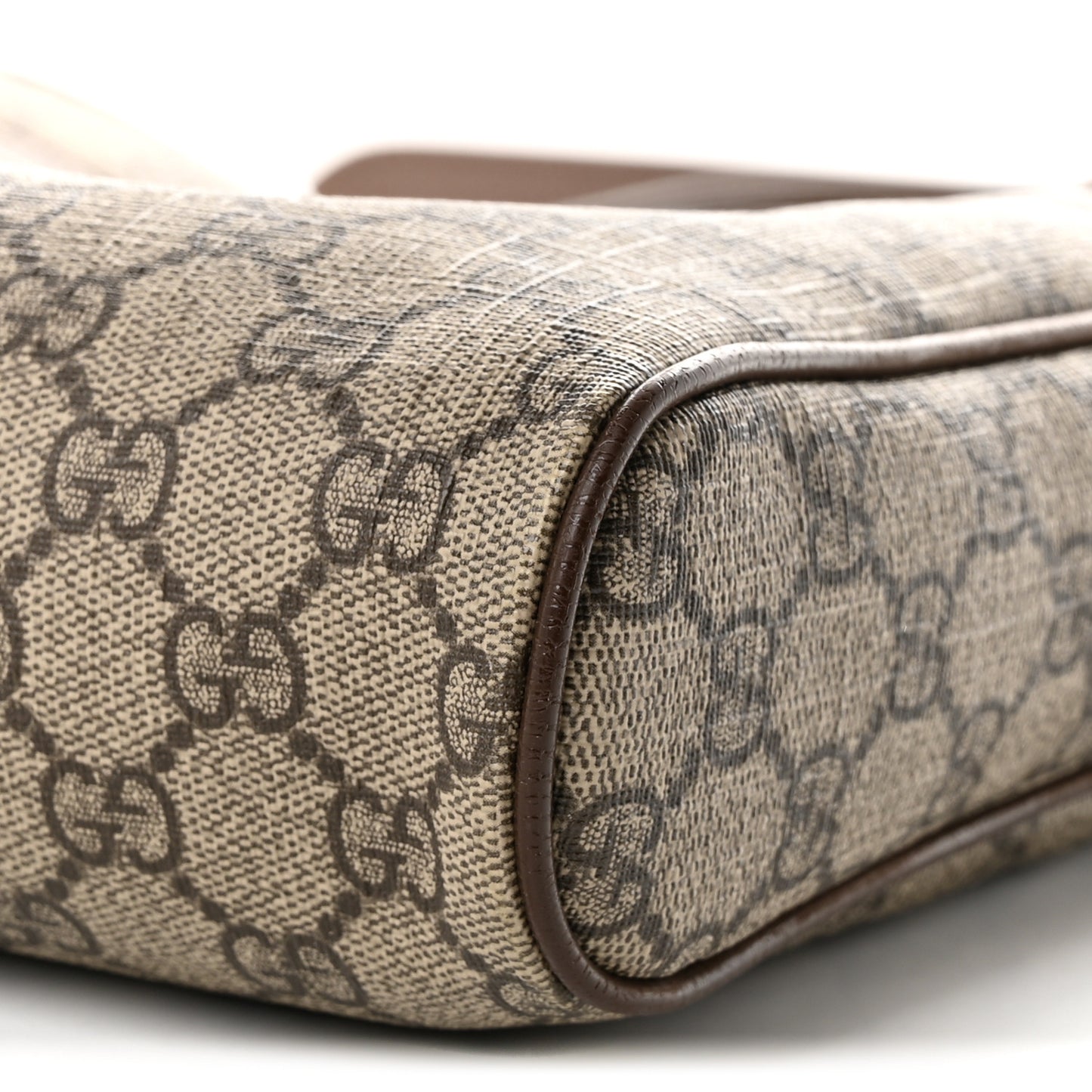 GG Supreme Monogram Web Medium Ophidia Messenger Bag Brown