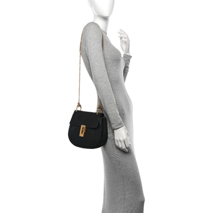 Chloe Grained Lambskin Drew Shoulder Bag Black 2 of 10