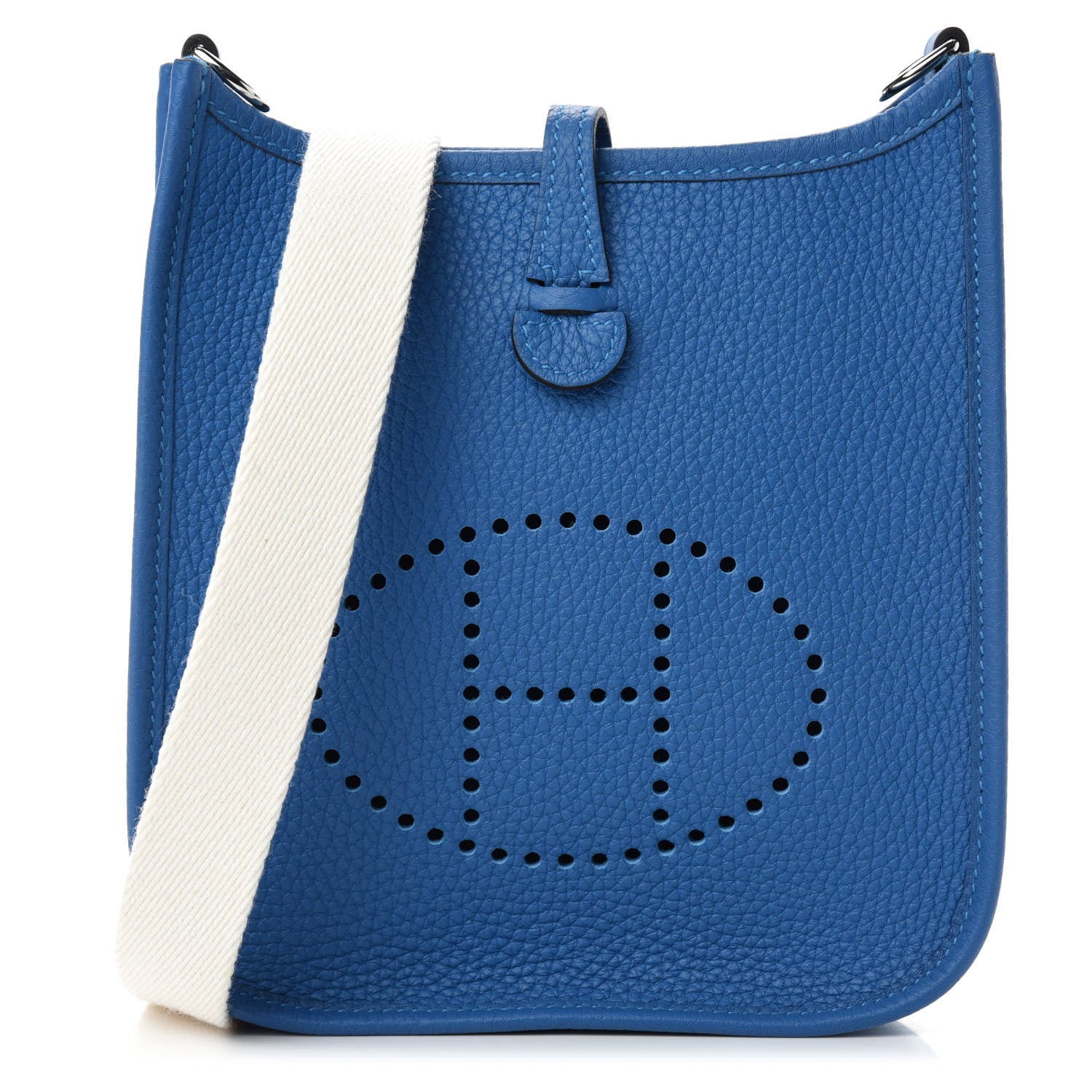 Hermes Taurillon Clemence Amazone Evelyne TPM Mykonos Blanc 1 of 11