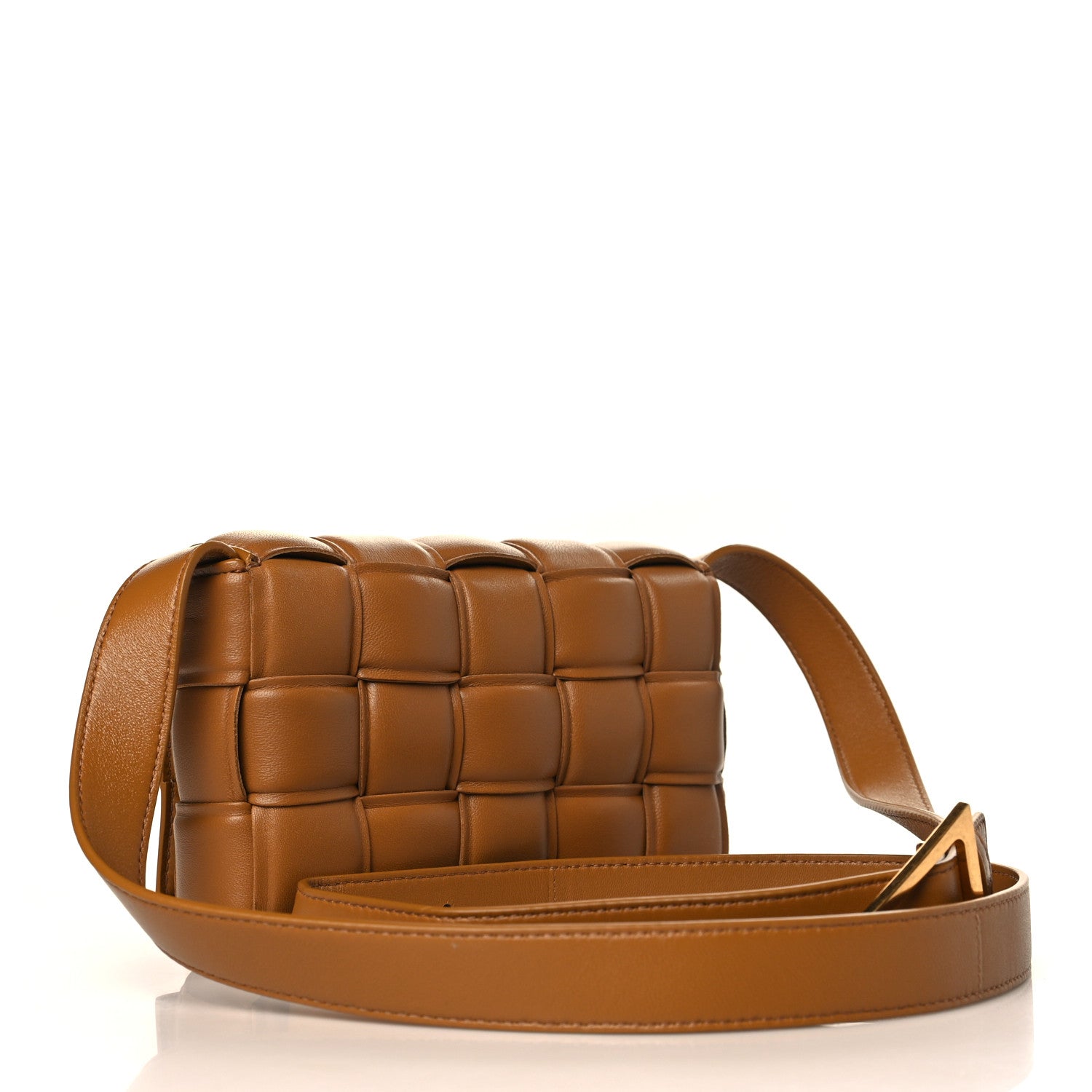 Bottega Veneta Nappa Maxi Intreccio Padded Cassette Crossbody Bag Caramel 3 of 9