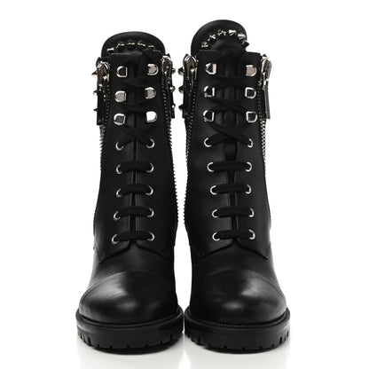Christian Louboutin Calfskin Winter Spikes 70 Combat Boots 41 Black 2 of 8