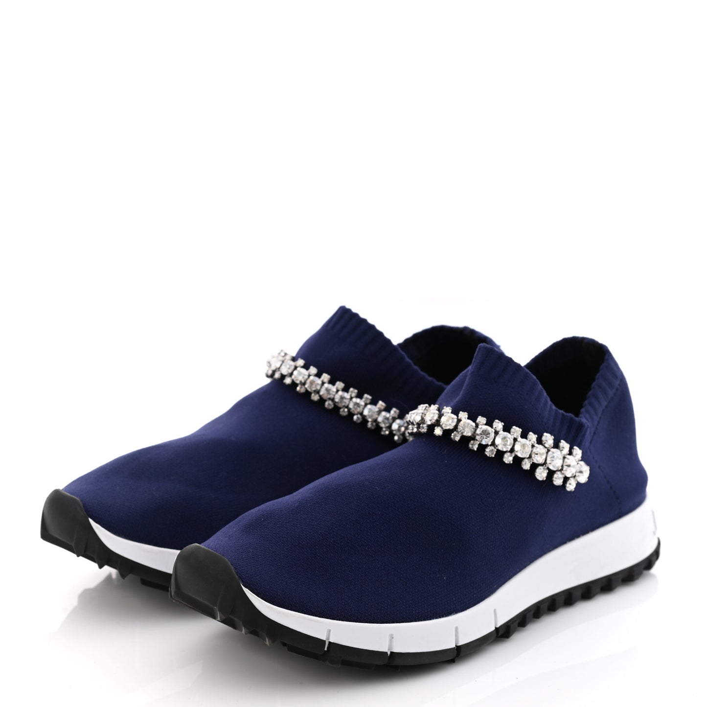 Knit Crystal Pearl Verona Sneaker 36.5 Navy