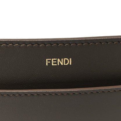 Fendi Glazed Fabric Vitello FF 1974 Hairdo Girls Inlay Medium Peekaboo Iconic Satchel Mogano Panna Multicolor 7 of 12