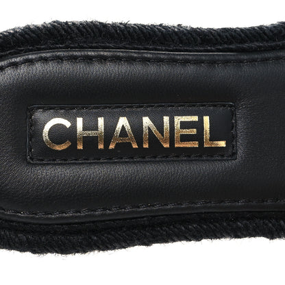 Chanel Lambskin Espadrille Mule Sandals 39 Black 8 of 9