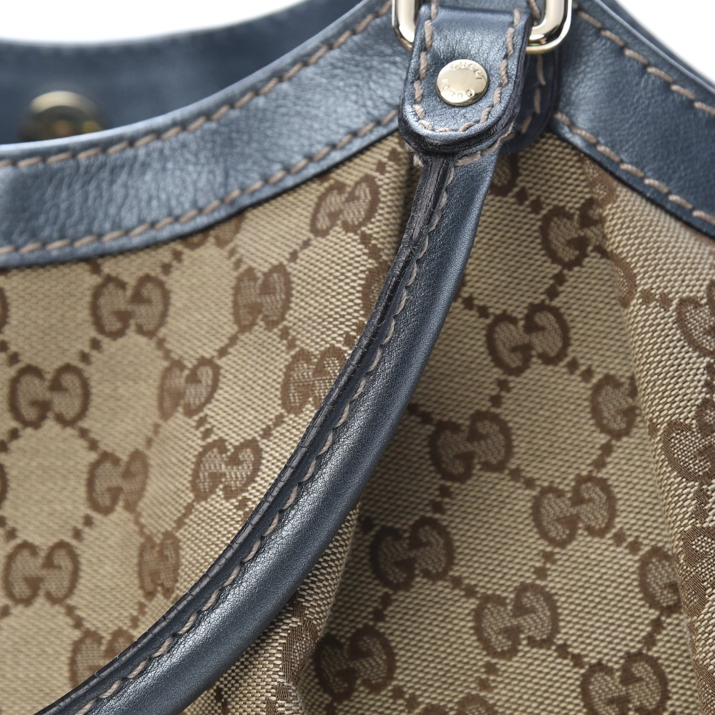 Monogram Large Sukey Tote Metallic Blue