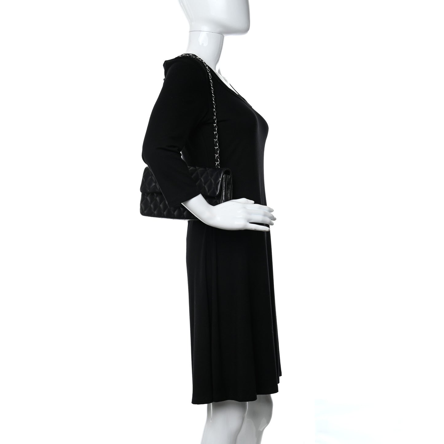 Lambskin Quilted East West Flap Black