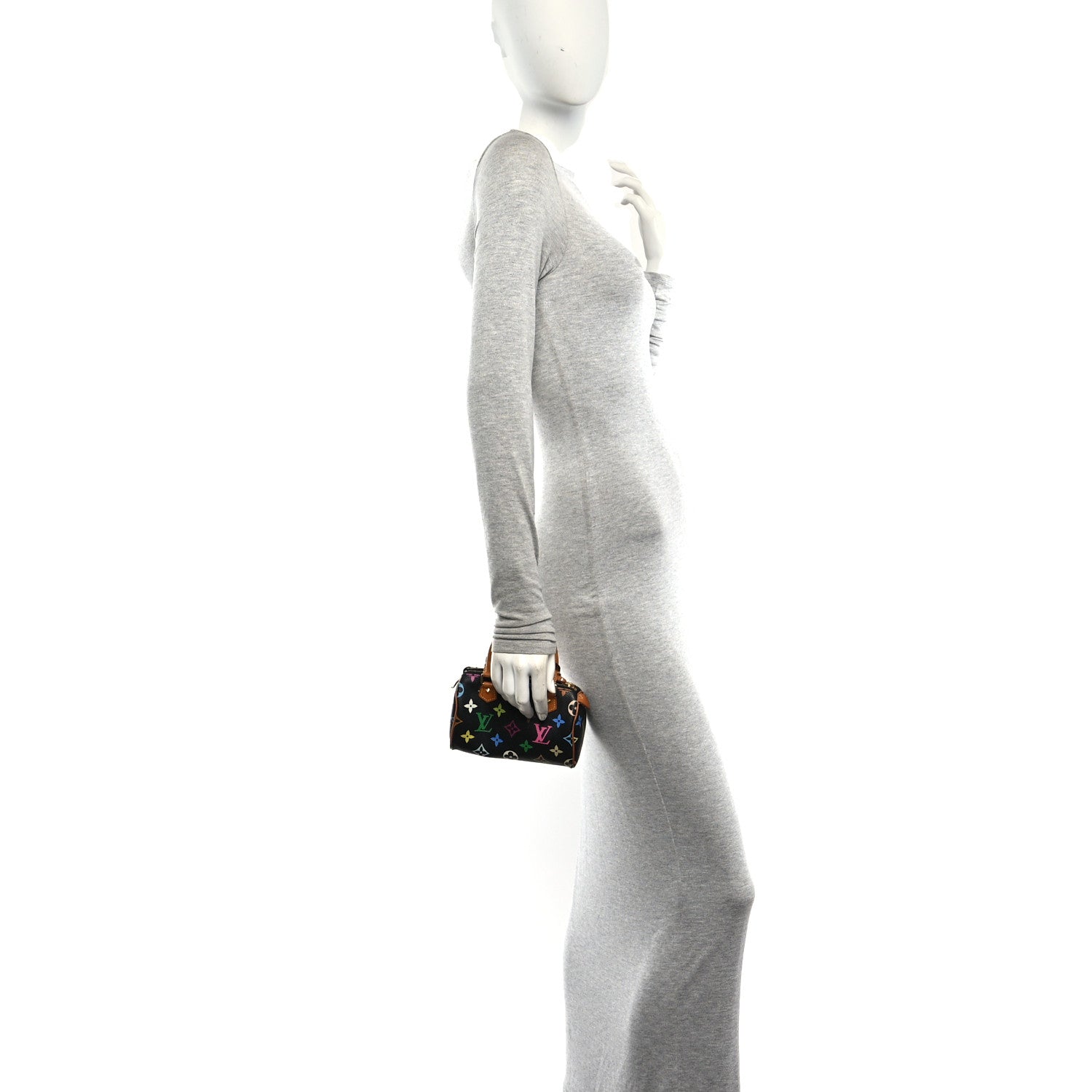 Louis Vuitton Monogram Multicolor Mini Sac HL Speedy Black 2 of 9