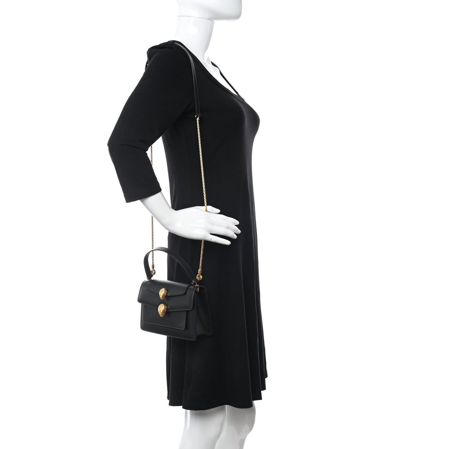 X ALEXANDER WANG Lambskin Serpenti Forever Belt Bag Black