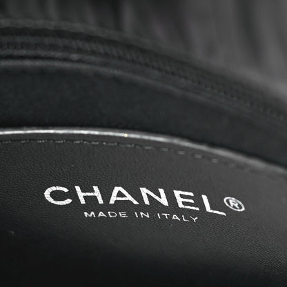 Chanel Glazed Calfskin Quilted Large Just Mademoiselle Bowling Bag Black 6 of 11