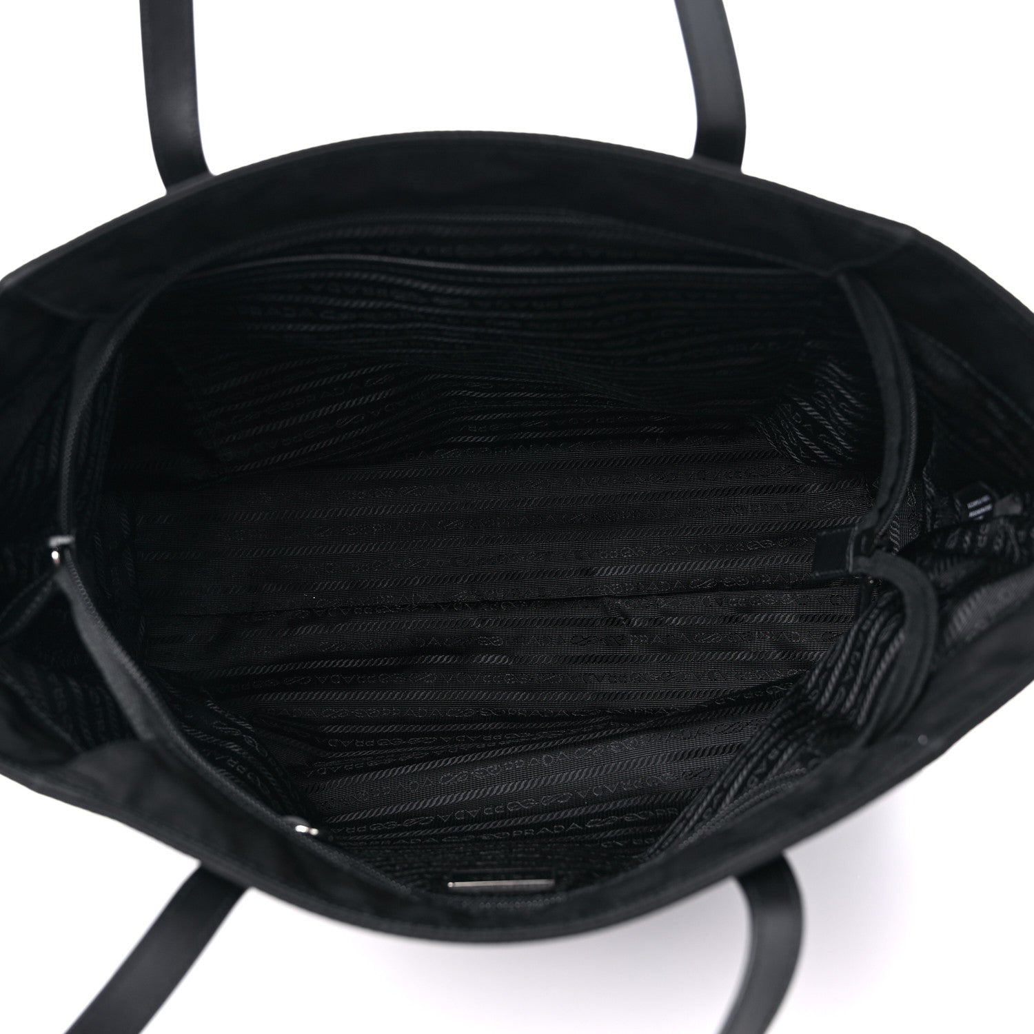 Prada Tessuto Nylon Vela Saffiano Tote Black 5 of 8