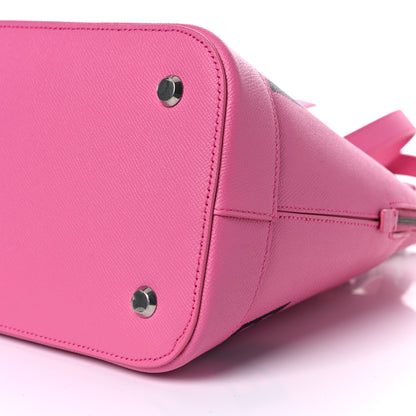 Balenciaga Signature Grained Calfskin Logo M Ville Top Handle Bag Rose Bubblegum Black 8 of 12