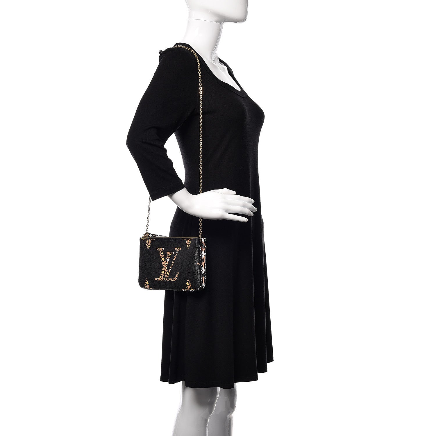 Louis Vuitton Monogram Giant Jungle Pochette Double Zip Black 2 of 8