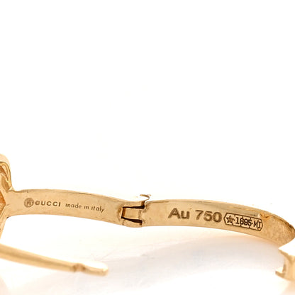 Gucci 18K Yellow Gold Interlocking G Single Hoop Earring 4 of 4
