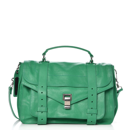 Proenza Schouler Lambskin Medium PS1 Satchel Aloe 1 of 8