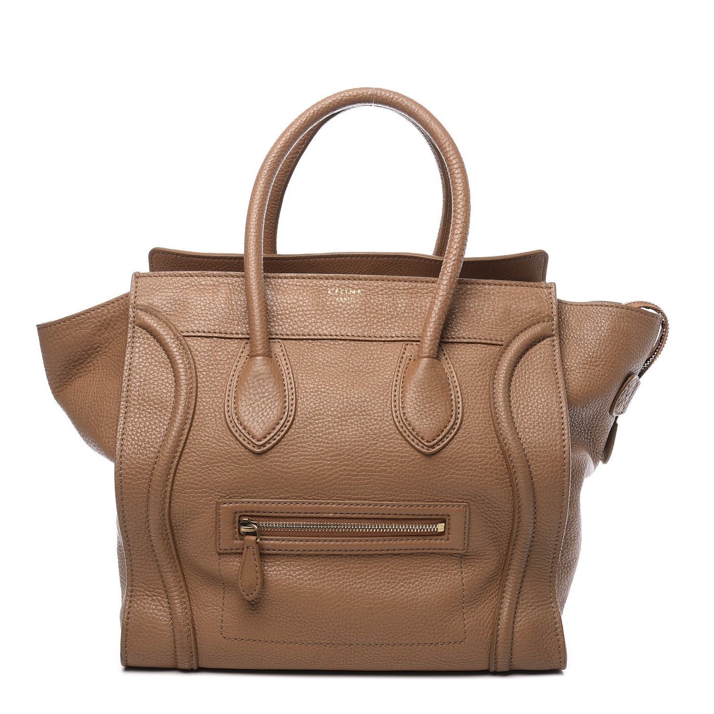 Pebbled Calfskin Mini Luggage Camel