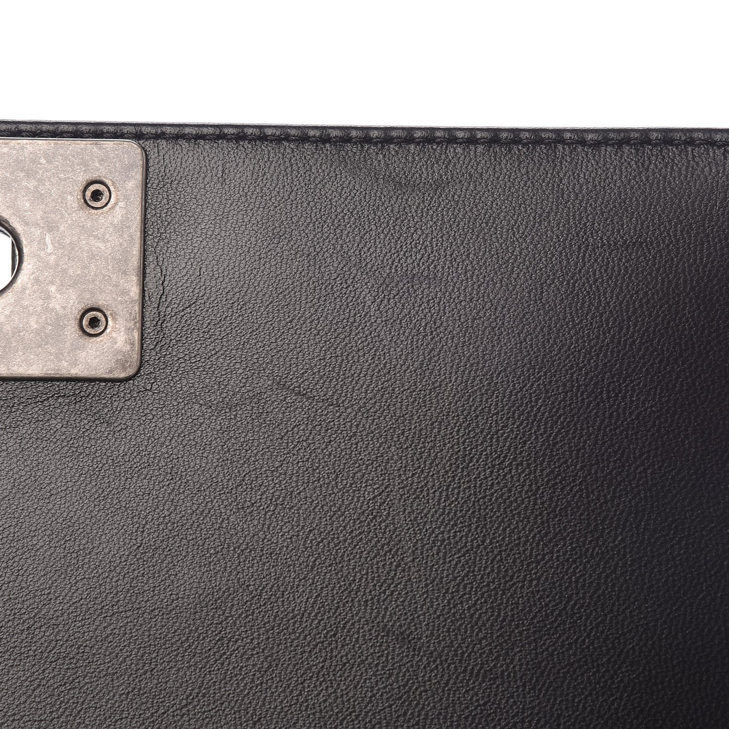 Lambskin Quilted Medium Boy Flap Black