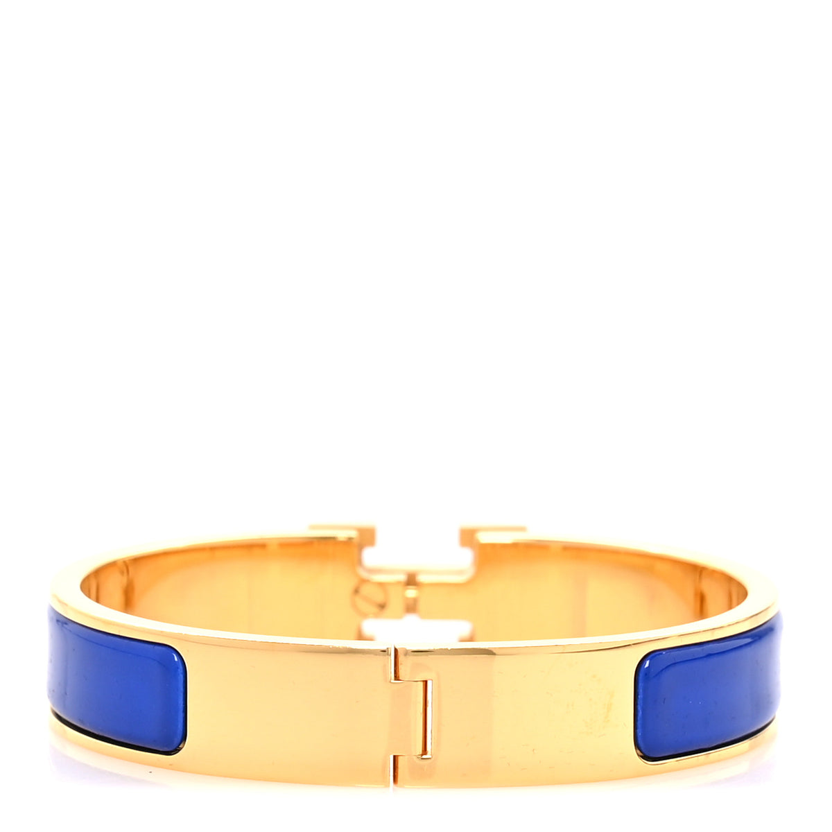 Hermes Narrow Enamel Clic Clac H Bracelet PM Bleu Royal 3 of 5