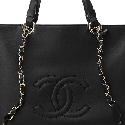 Chanel Calfskin CC Zipped Shopping Tote Black 7 of 11