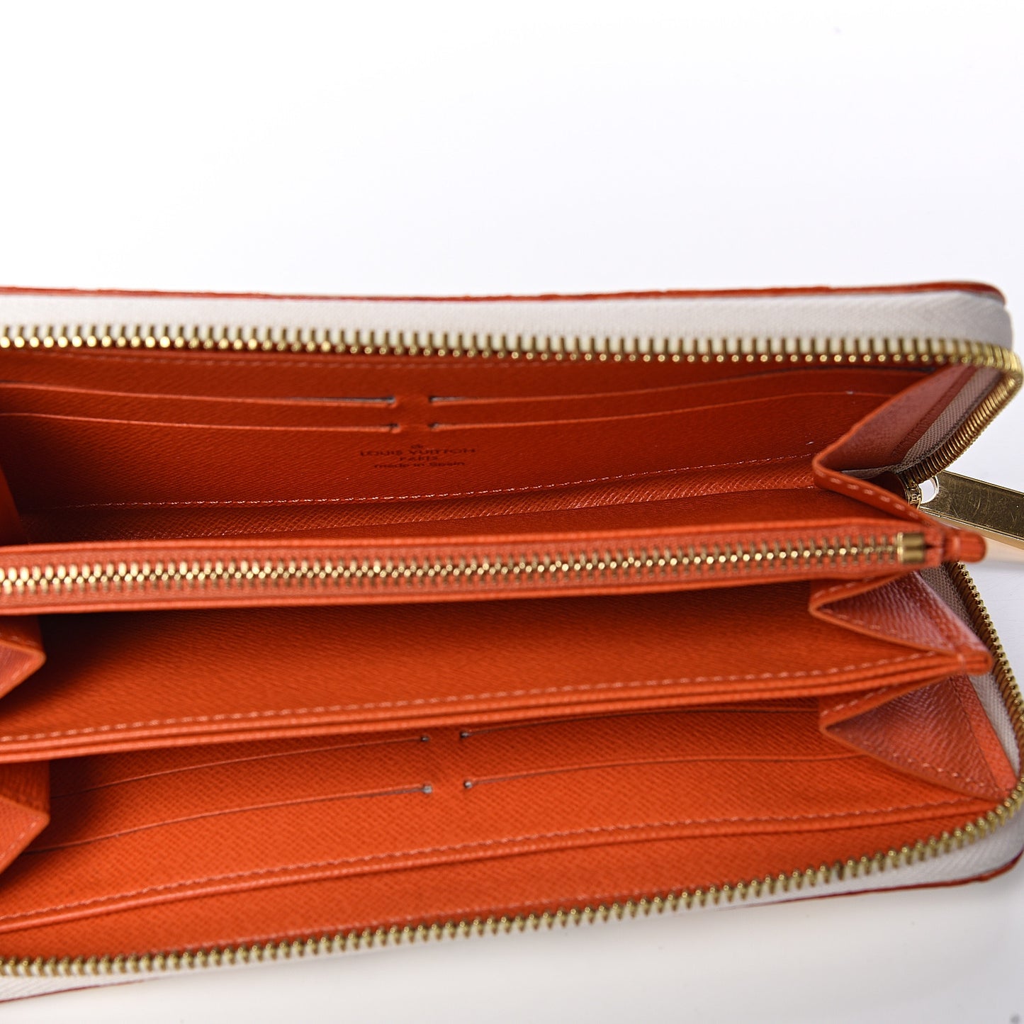Monogram Multicolor Zippy Wallet White Orange