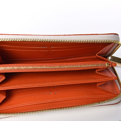 Louis Vuitton Monogram Multicolor Zippy Wallet White Orange 4 of 7