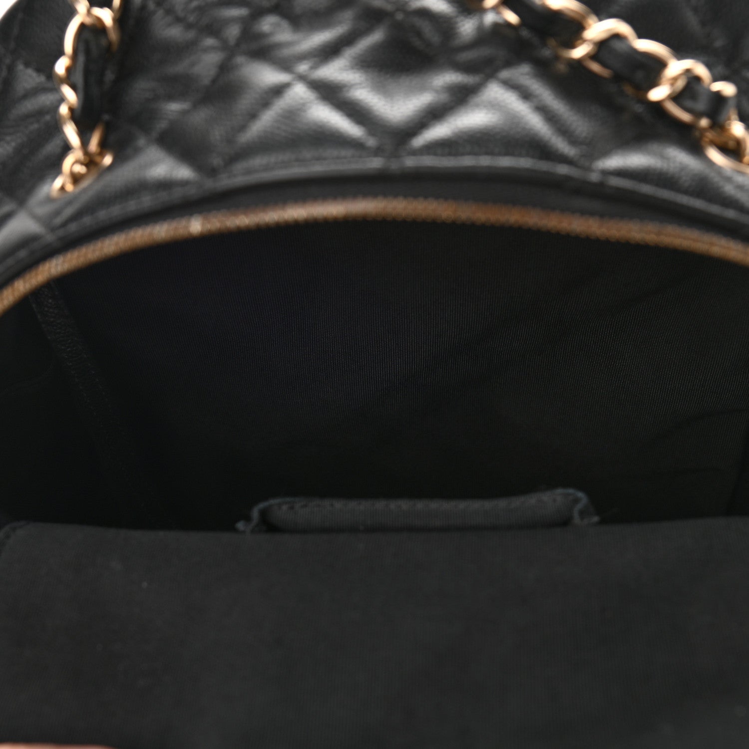 Chanel Caviar Quilted Medium Zip Around Backpack Black 5 of 11