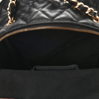 Chanel Caviar Quilted Medium Zip Around Backpack Black 5 of 11